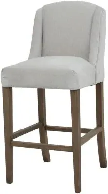 Morgan Upholstered Barstool Set of 2 - Grey