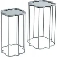 Northam Foil Mirrored Side Table Set of 2 - Silver