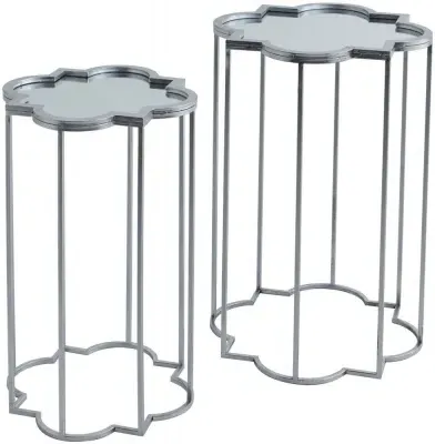 Northam Foil Mirrored Side Table Set of 2 - Silver image