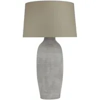 Rayleigh Large Stone Olpe Lamp - Stone, Ceramic