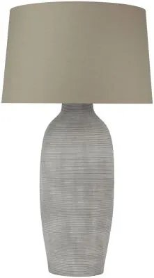 Rayleigh Large Stone Olpe Lamp - Stone, Ceramic