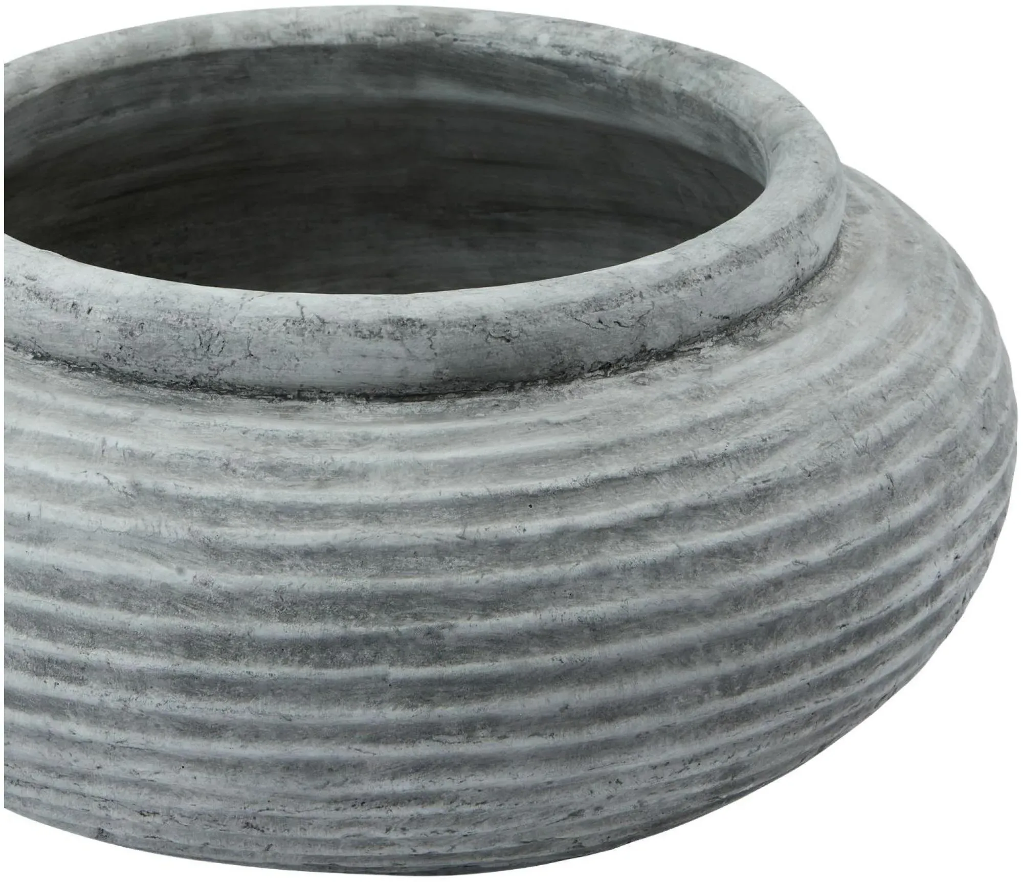 Rayleigh Round Planter - White, Ceramic