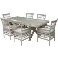 Renmark Outdoor 6 Seater Dining Set - Beige
