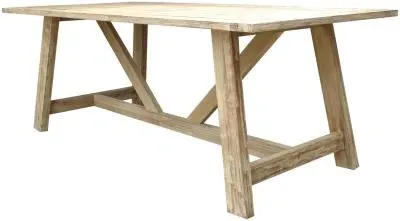 Renmark Outdoor 6 Seater Dining Table - Brown