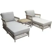 Renmark Outdoor Sun Lounger Set - Beige