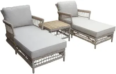 Renmark Outdoor Sun Lounger Set - Beige
