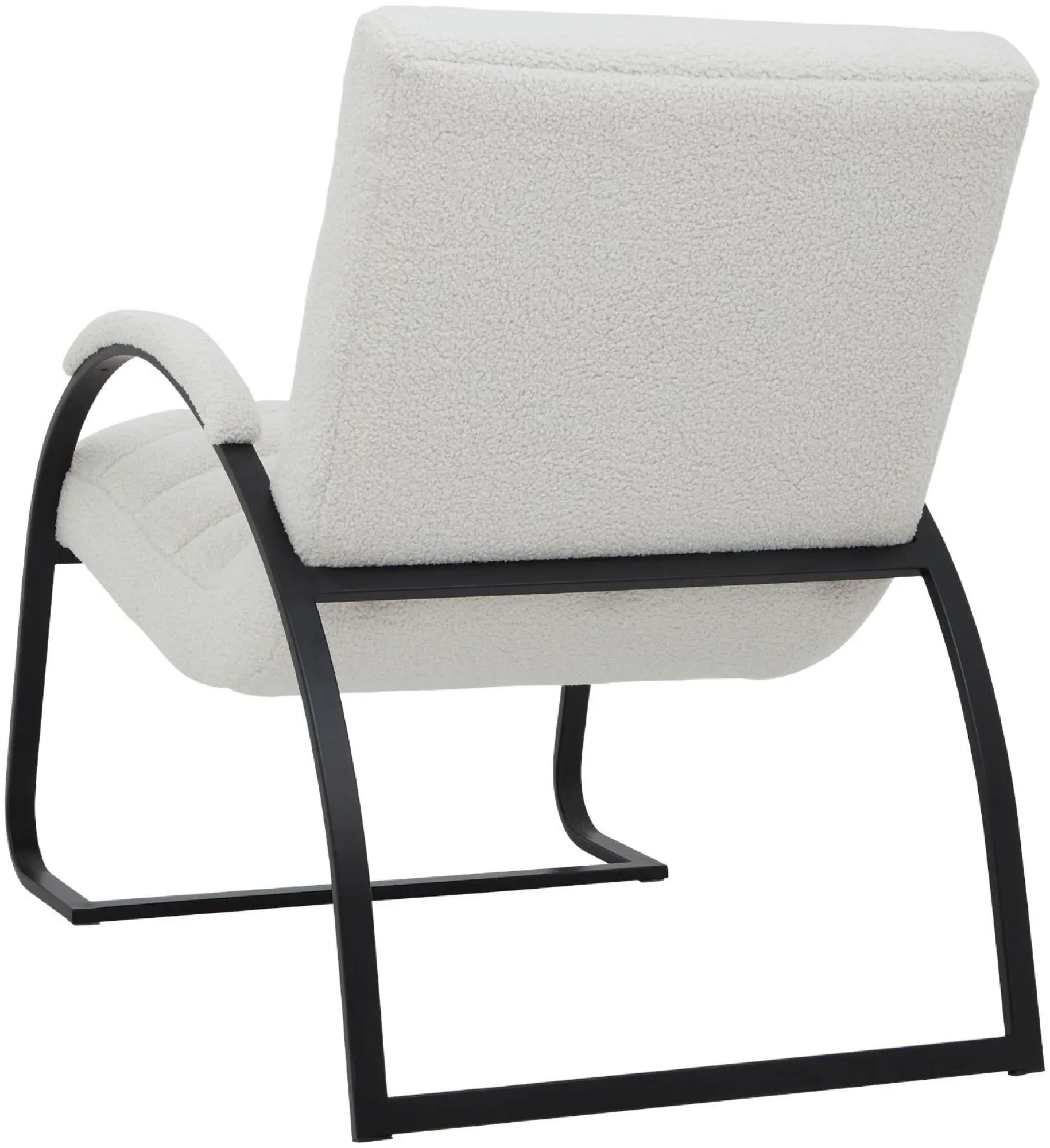 Ribbed Armchair - White, Black