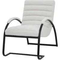 Ribbed Armchair - White, Black