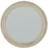 Round Framed Mirror - Antique White, Washed Wood