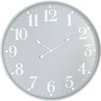 Round Metal Wall Clock - Grey