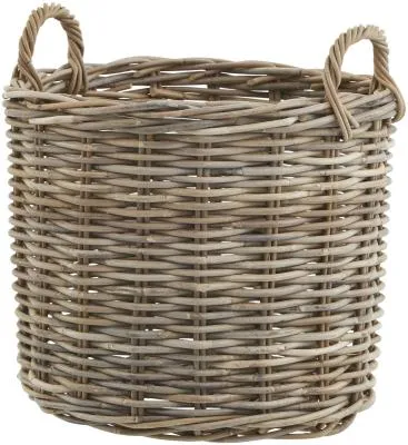 Round Storage Baskets Set of 3 - Brown, Kubu Rattan