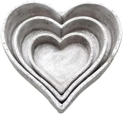 Set of 3 Large Ceramic Dishes - Stone image