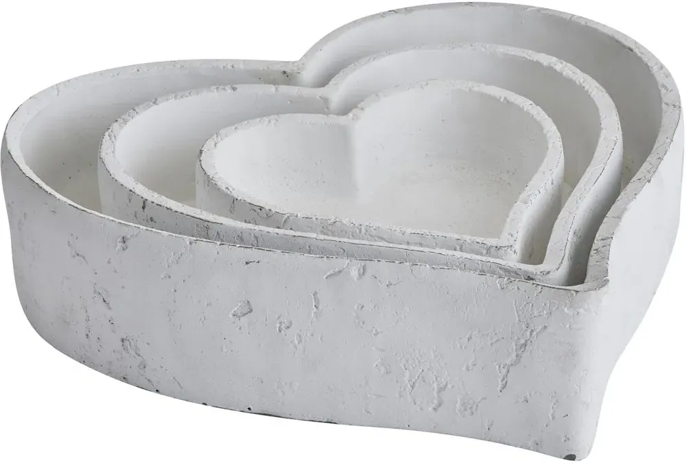 Set of 3 Large Ceramic Dishes - White