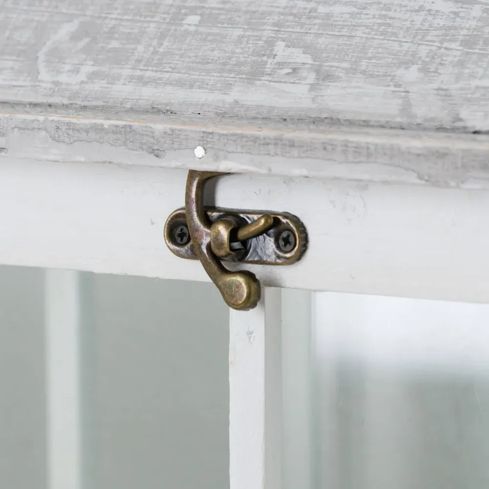 Set of 3 Window Style Lanterns with Open Top - White