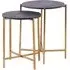 Side Tables Set of 2 - Black, Marble