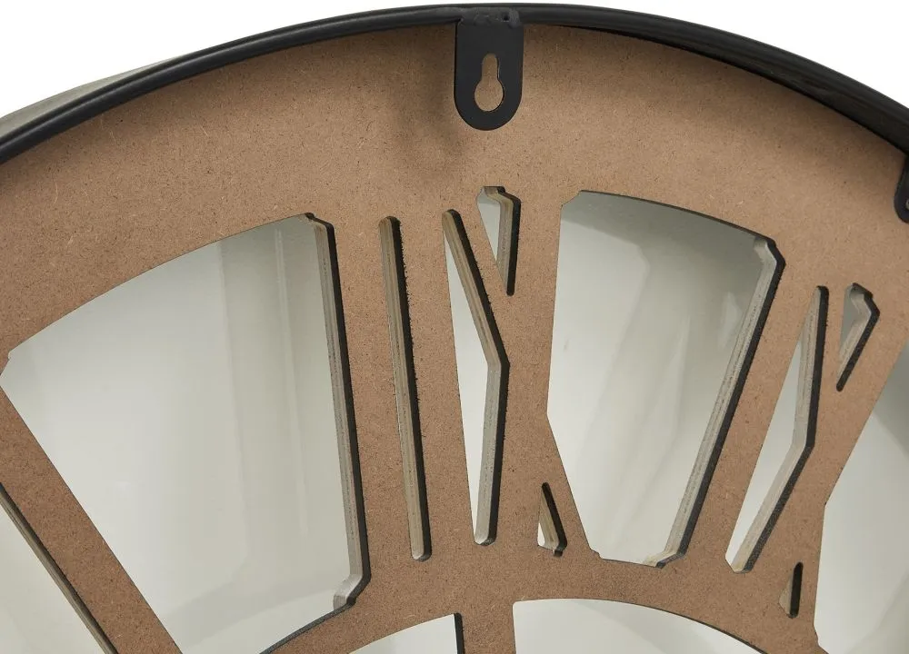 Skeleton Wall Clock with Roman Numerals - Black