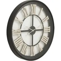 Skeleton Wall Clock with Roman Numerals - Black