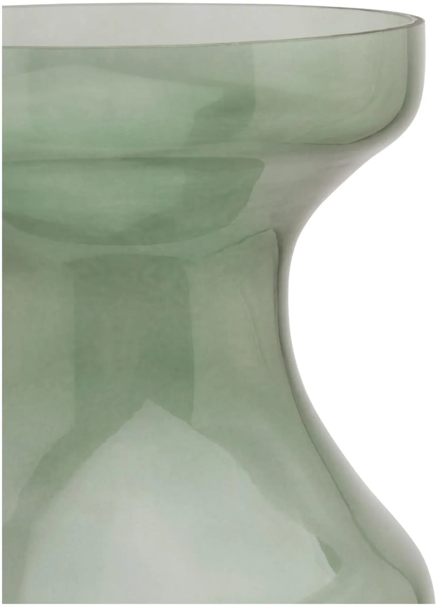 Tall Fluted Vase - Sage, Glass