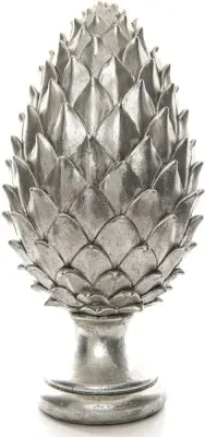 Tall Large Pinecone Finial - Silver image