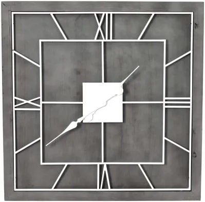 Victoria Square Wall Clock - Grey