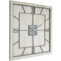 Victoria Square Wall Clock - White, Metal