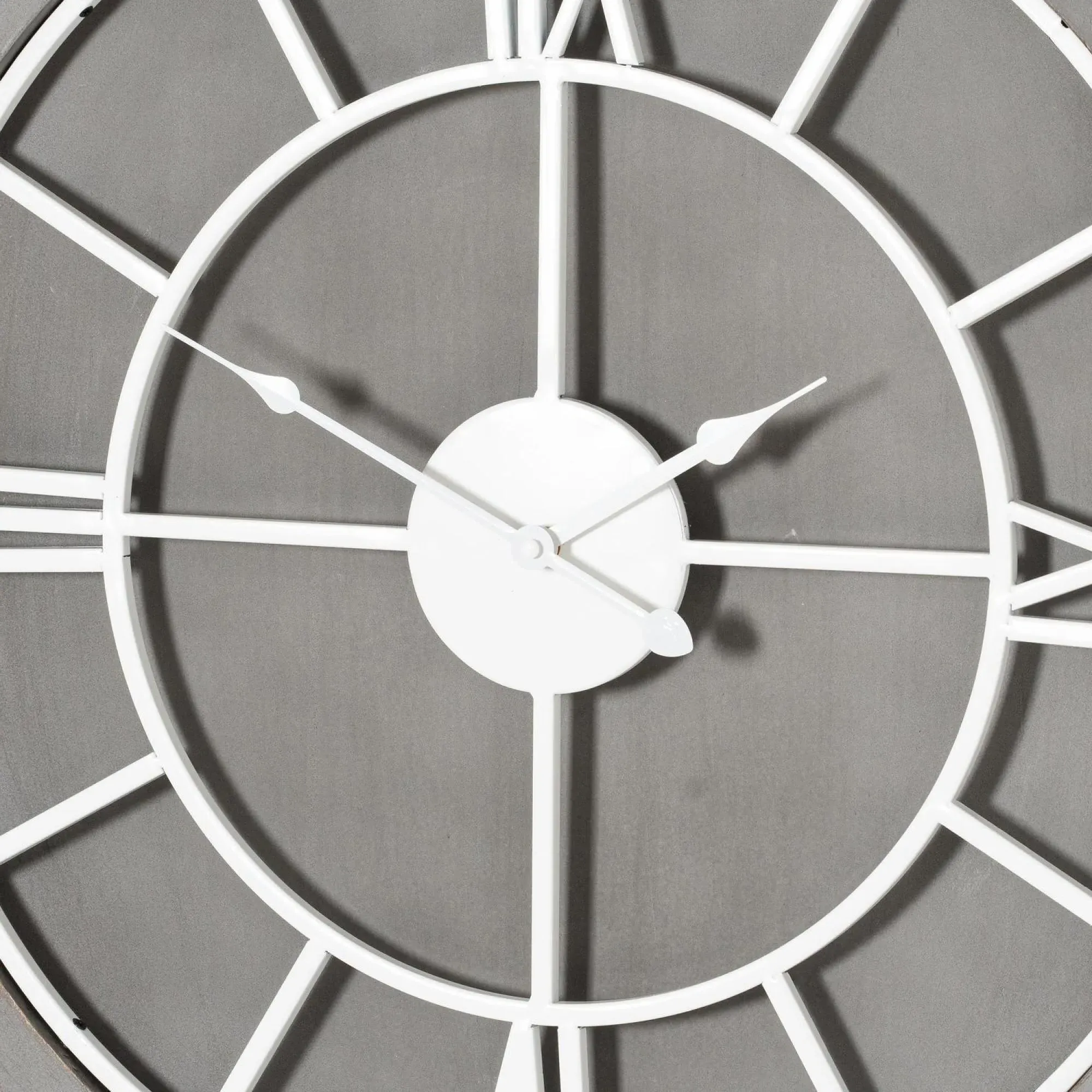 Victoria Wall Clock - Grey, Metal