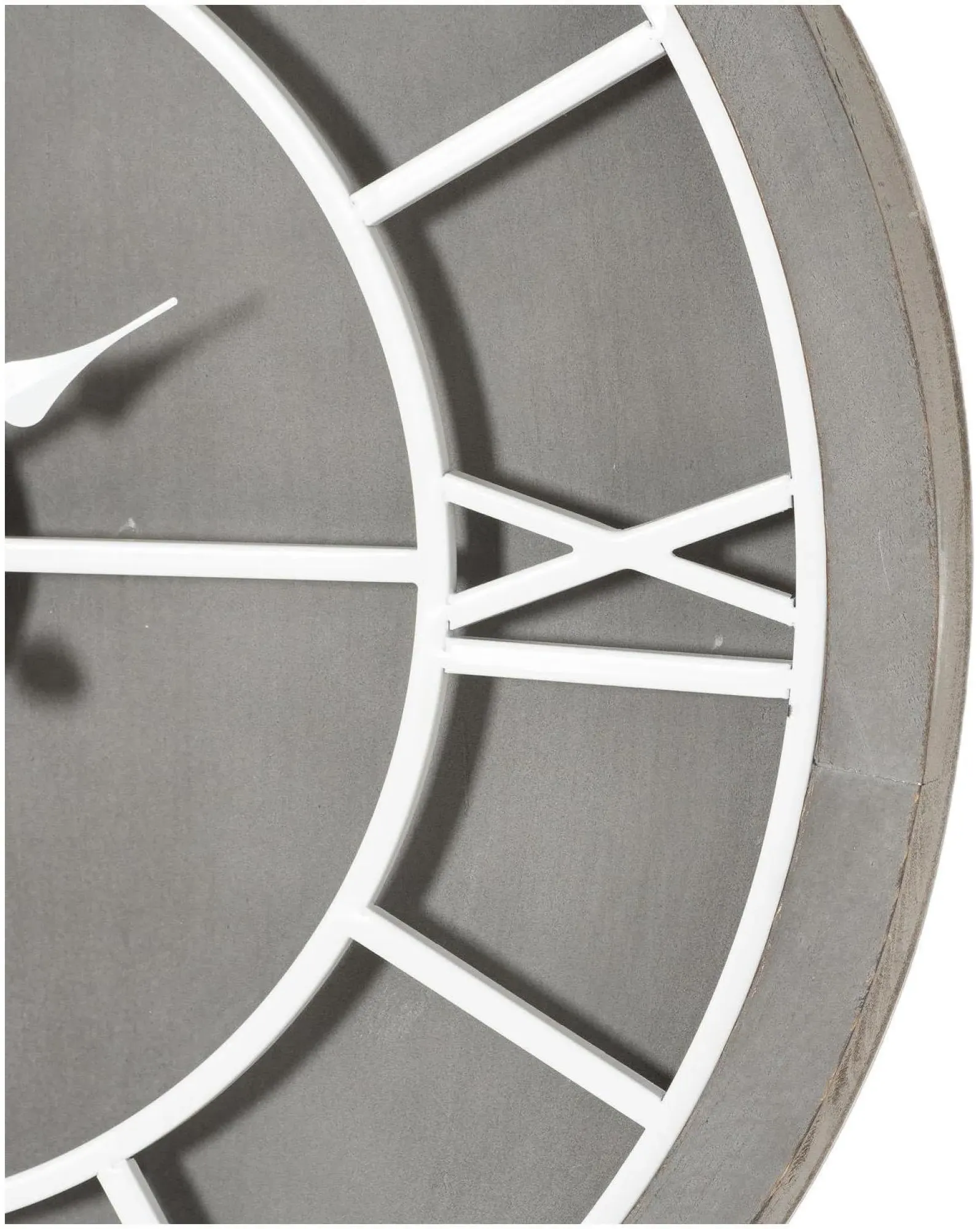 Victoria Wall Clock - Grey, Metal