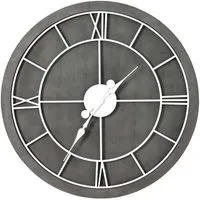 Victoria Wall Clock - Grey, Metal