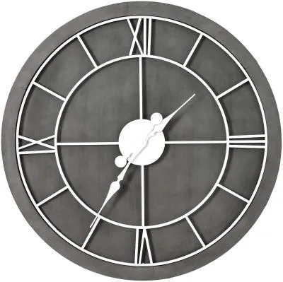 Victoria Wall Clock - Grey, Metal image
