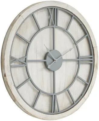 Victoria Wall Clock - White, Metal