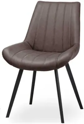 Weipa Dining Chair - Brown, Faux Leather image