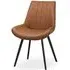 Weipa Dining Chair - Tan Brown, Faux Leather