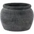 Wembley Ceramic Rimmed Large Plant Pot - Grey