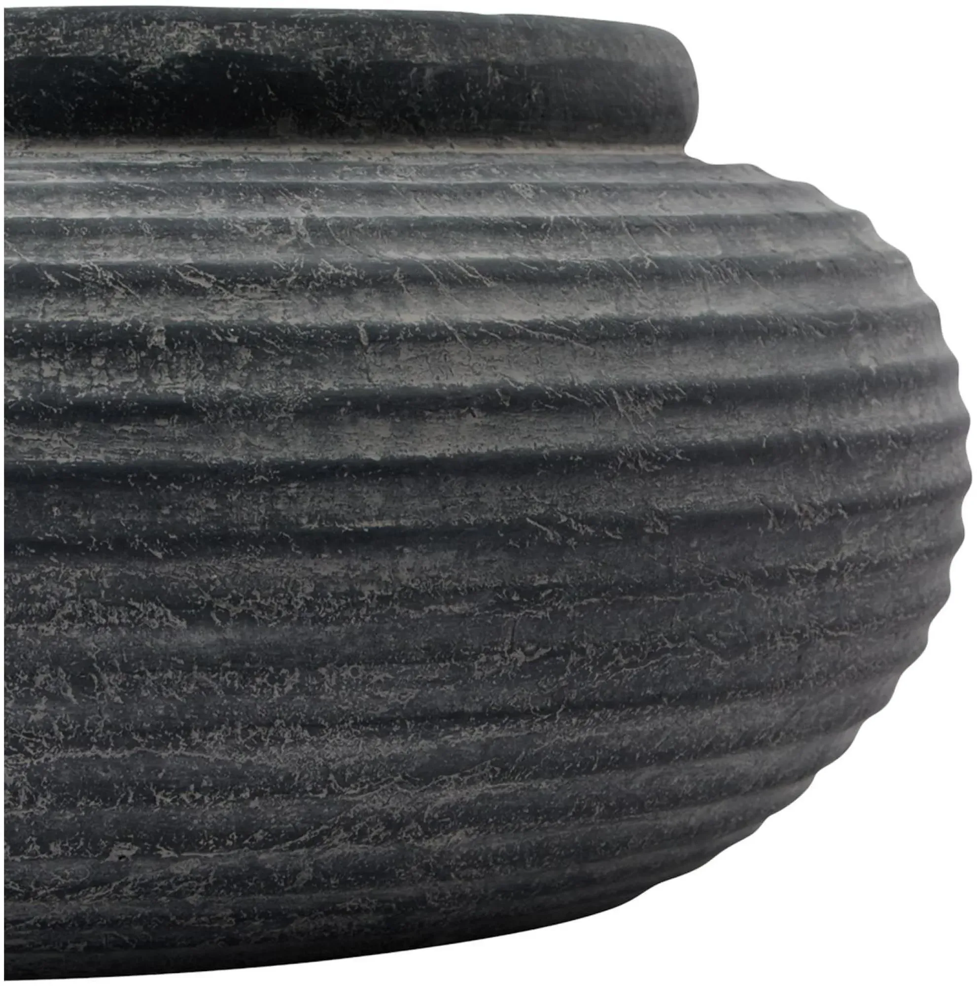 Wembley Round Planter - Grey, Ceramic