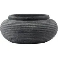 Wembley Round Planter - Grey, Ceramic