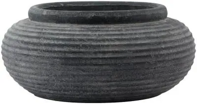 Wembley Round Planter - Grey, Ceramic