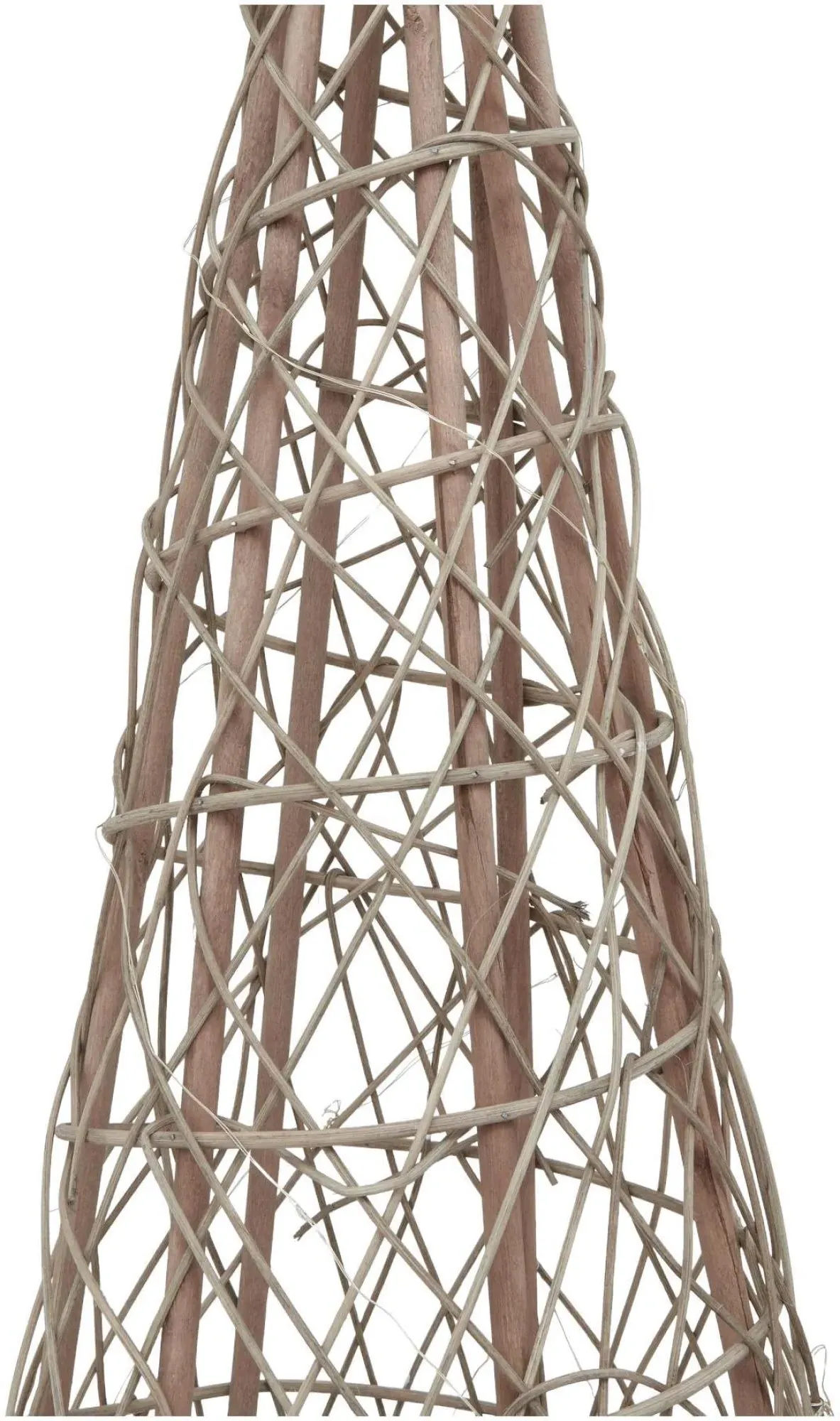 Wicker Large Christmas Tree with Star - Brown