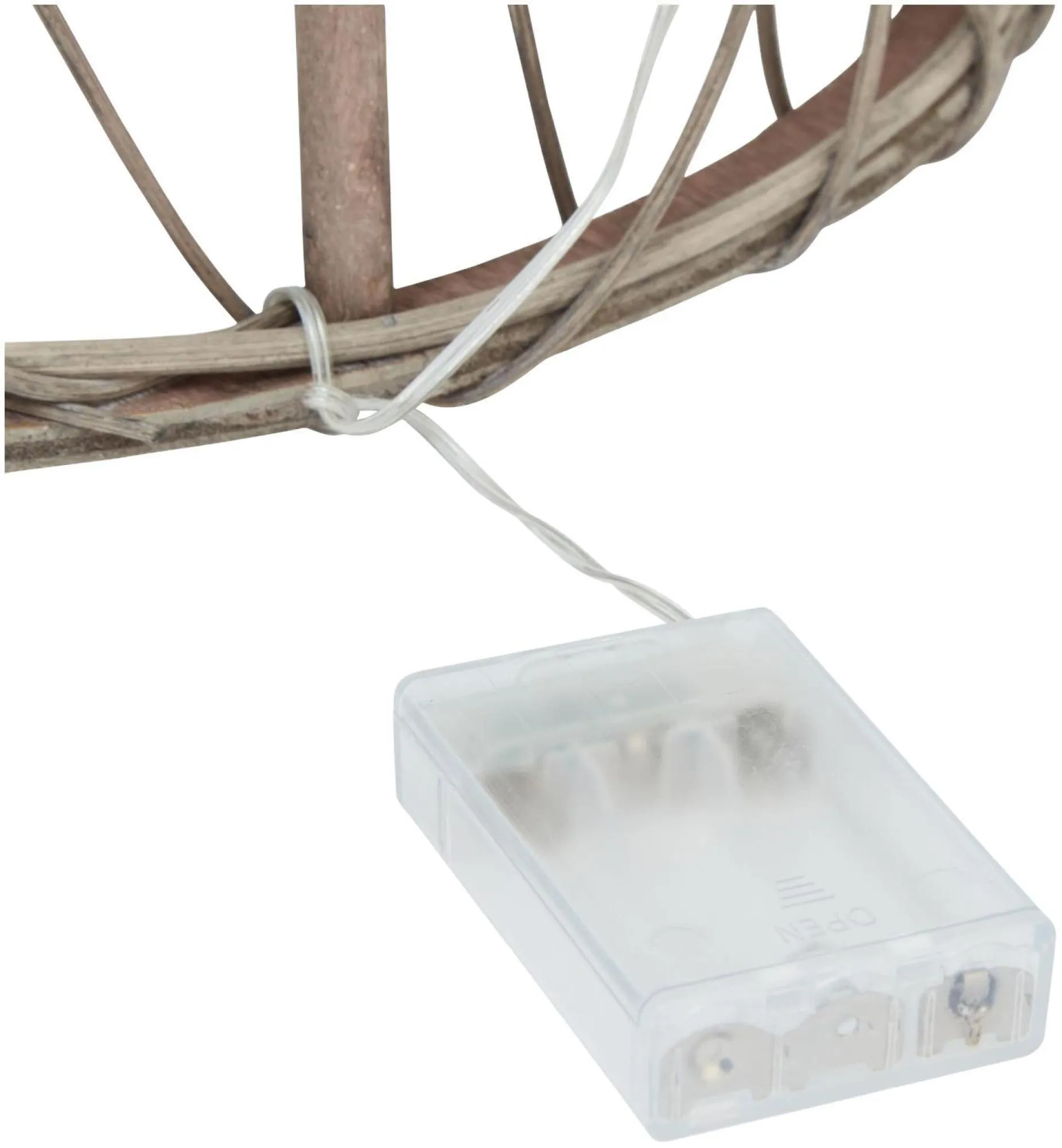 Wicker Large Christmas Tree with Star - Brown