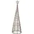 Wicker Large Christmas Tree with Star - Brown