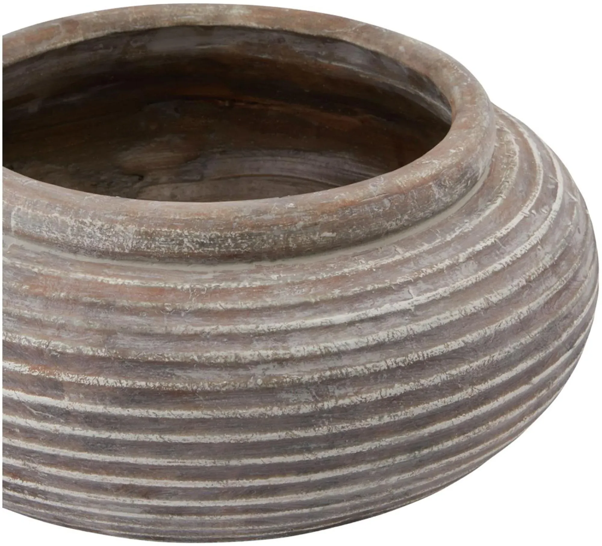 Worcester Round Planter - Brown, Ceramic