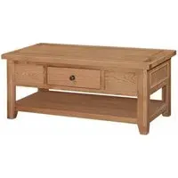 Appleby Coffee Table with 2 Drawer Storage - Oak