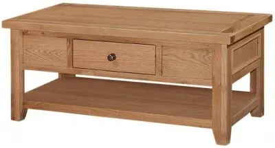 Appleby Coffee Table with 2 Drawer Storage - Oak image