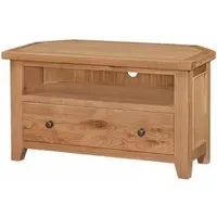 Appleby Corner TV Unit with Storage - Oak