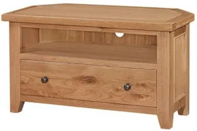 Appleby Corner TV Unit with Storage - Oak