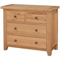 Appleby Oak 4-Drawer Chest of Drawers - Satin Wax