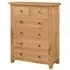Appleby Oak 6-Drawer Chest of Drawers - Satin Wax