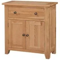 Appleby Oak Compact Sideboard with 2 Doors - Satin Wax