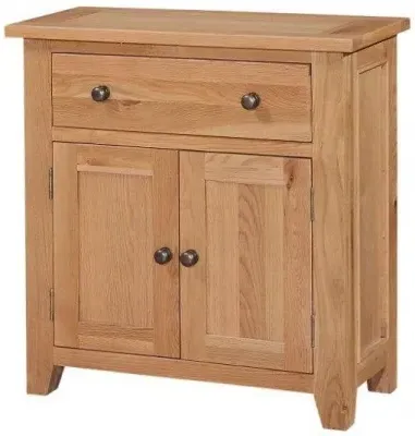 Appleby Oak Compact Sideboard with 2 Doors - Satin Wax image