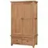 Appleby Oak Double Wardrobe with Storage - Satin Wax