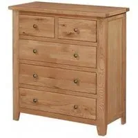 Appleby Petite 5-Drawer Chest of Drawers - Satin Wax, Oak